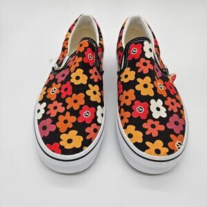 Vans Men's Flower Power Vintage Boho Style loafers size 9.5